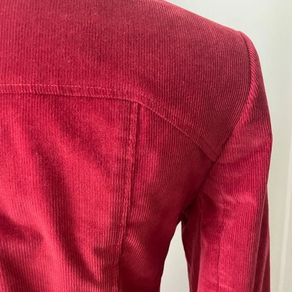 BERNARD ZINS PARIS RED CORDUROY ZAKINA JACKET SIZE 6